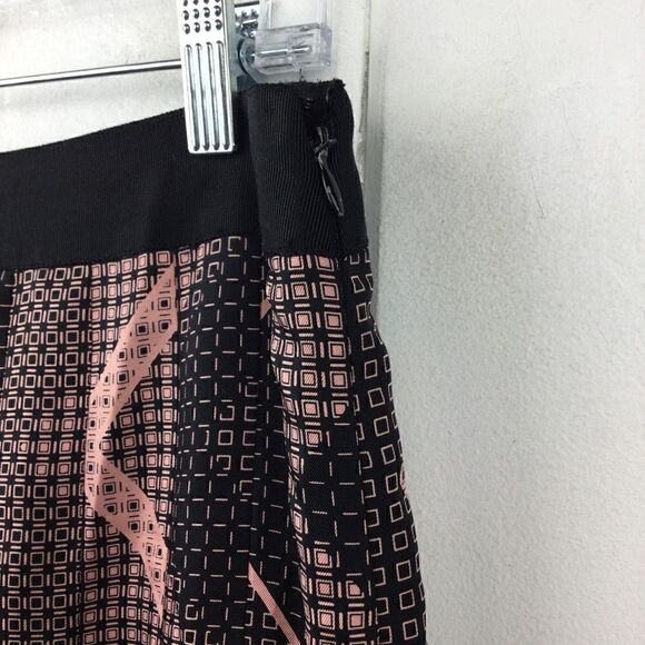 Elie Tahari Silk A-line Skirt, Pink & Black, Size 8 - Picture 4 of 9